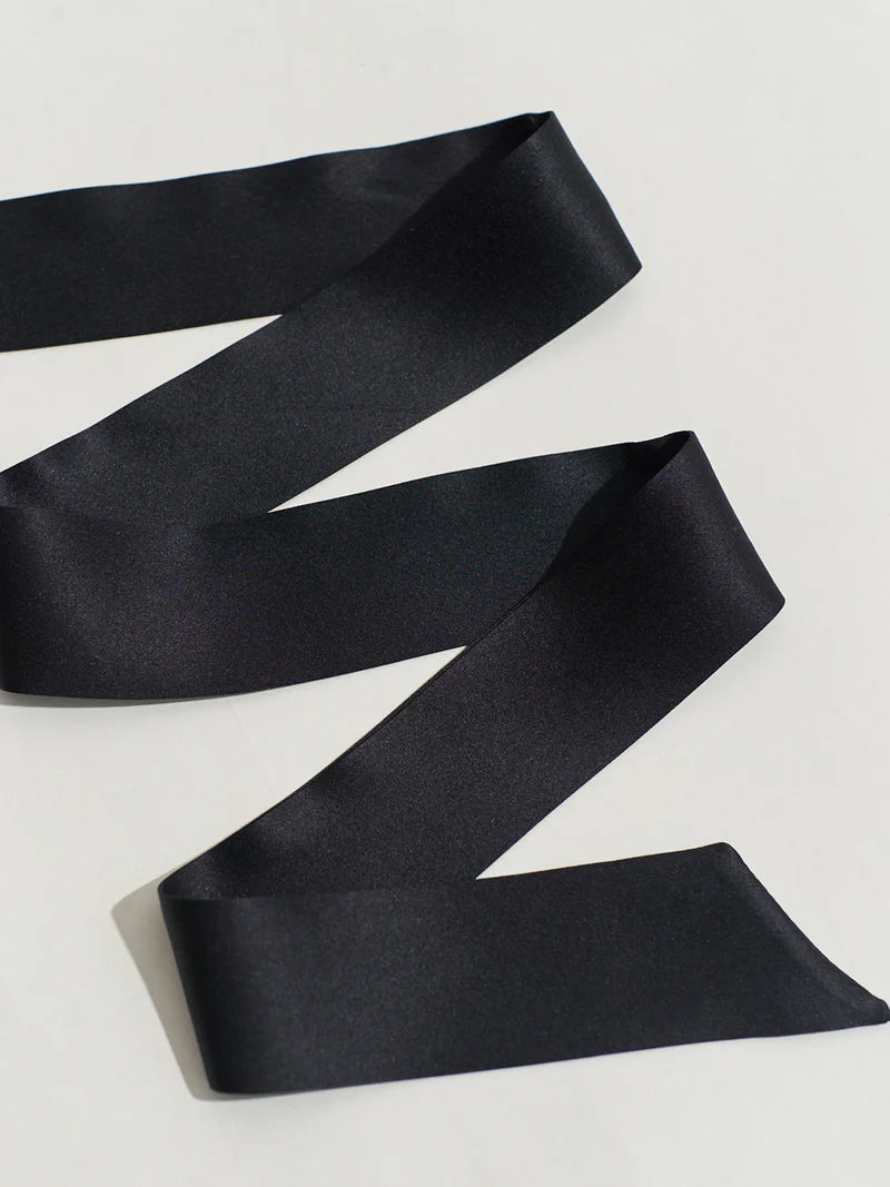 Lost Patterns "La Collectionneuse" Silk Ribbon Scarf - Black