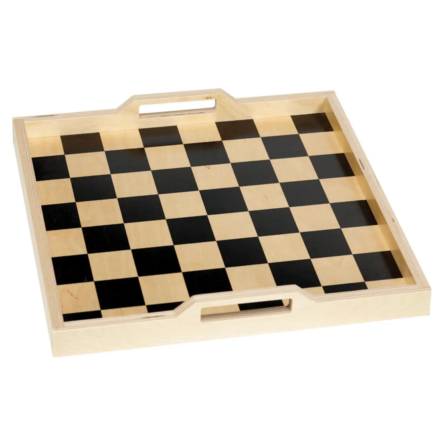 Black/Natural Checker Serving Tray