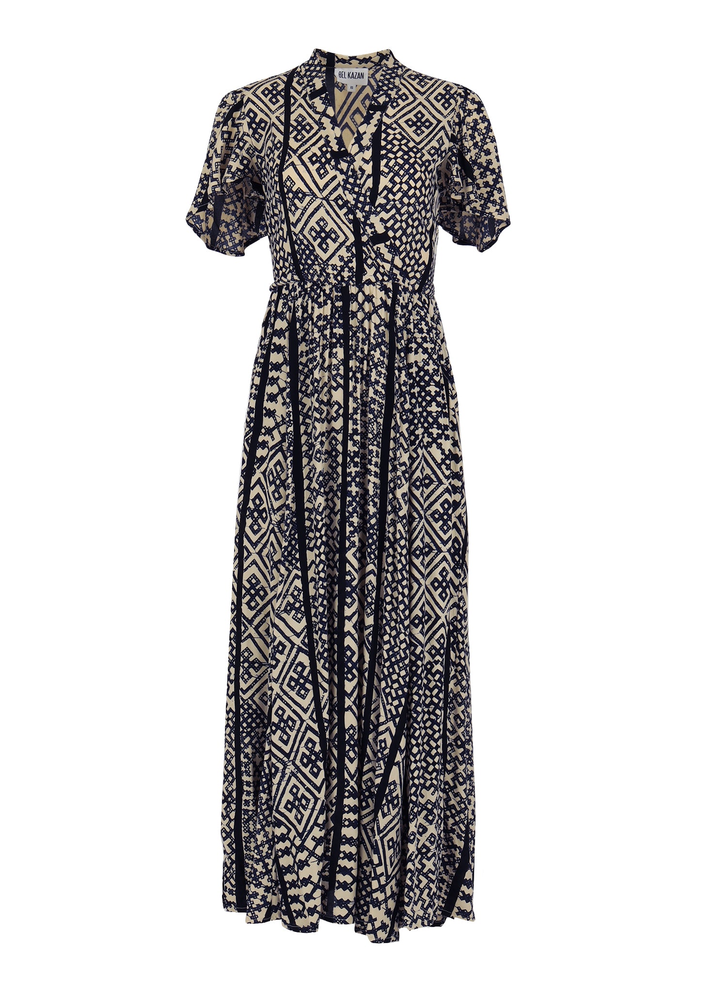 La Vie En Rose Dress | BEL KAZAN | Blue Terra Printed Rayon Crepe Dress ...