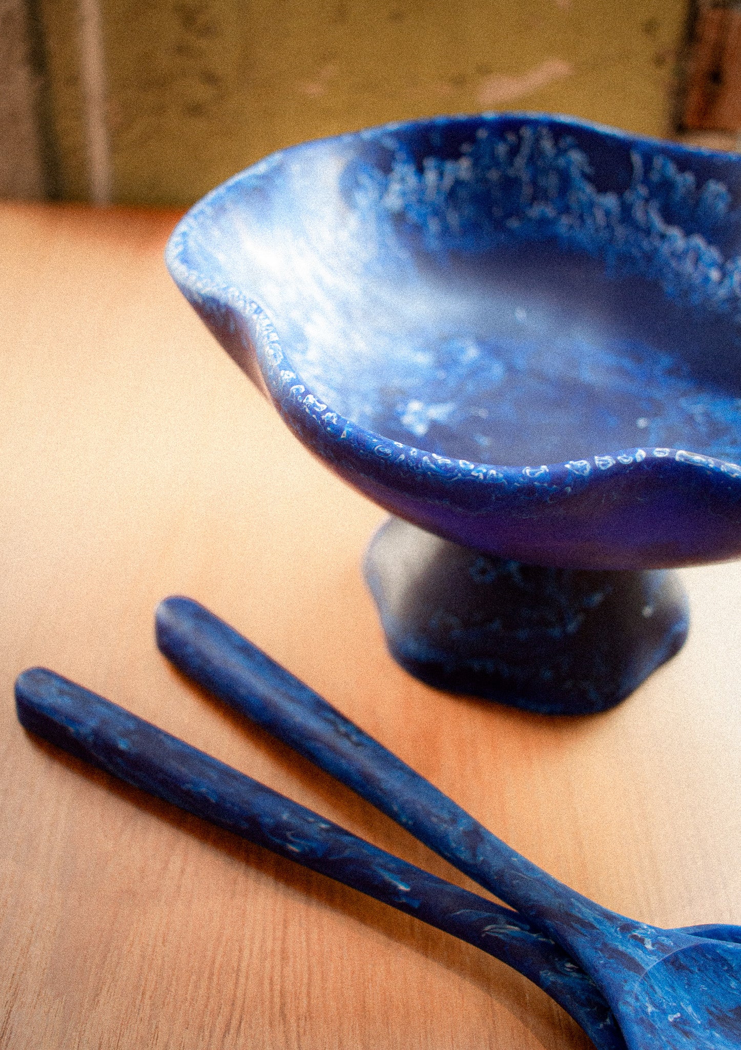 Blue Resin Serving Utensils (long set of 2)