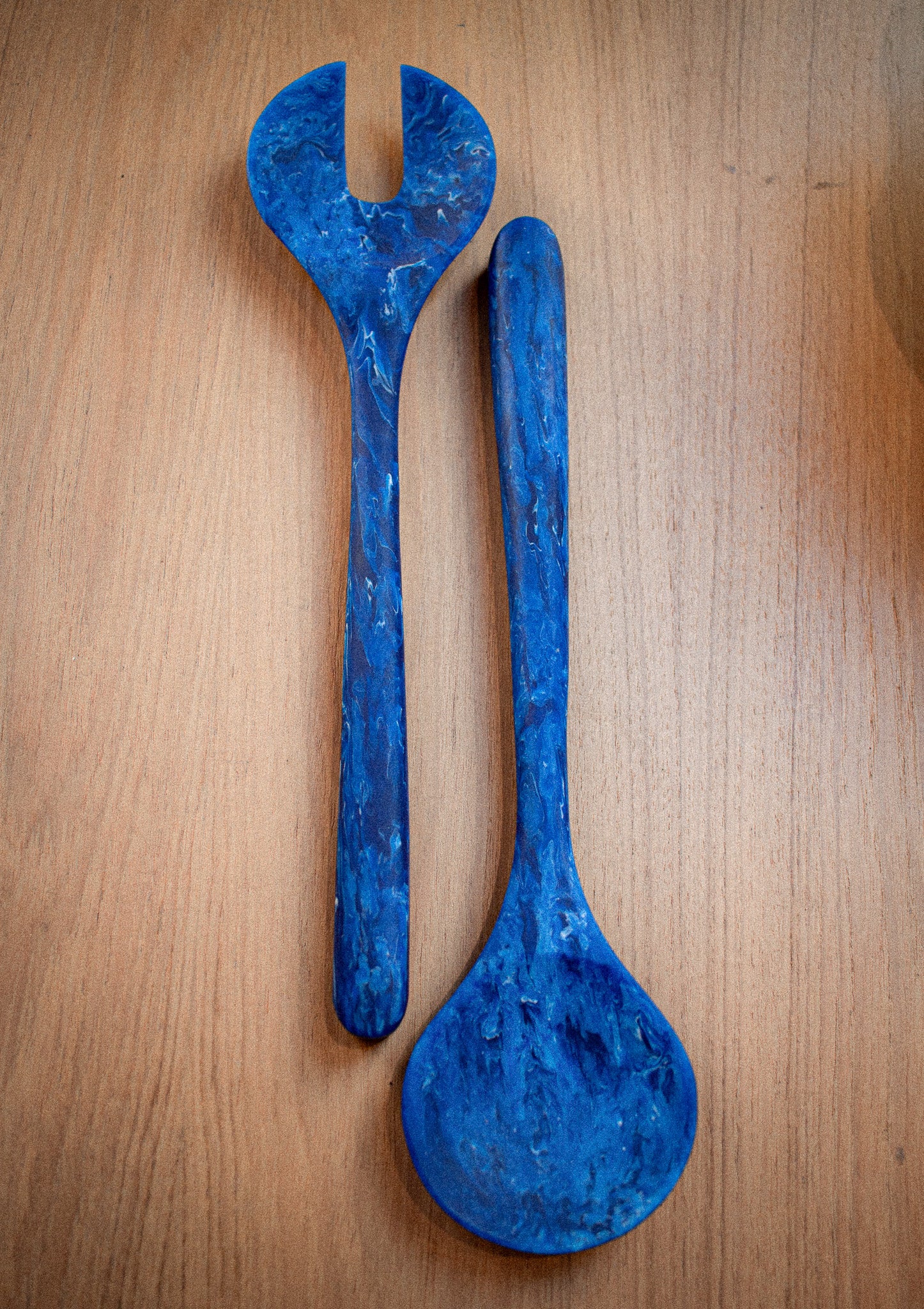 Blue Resin Serving Utensils (long set of 2)