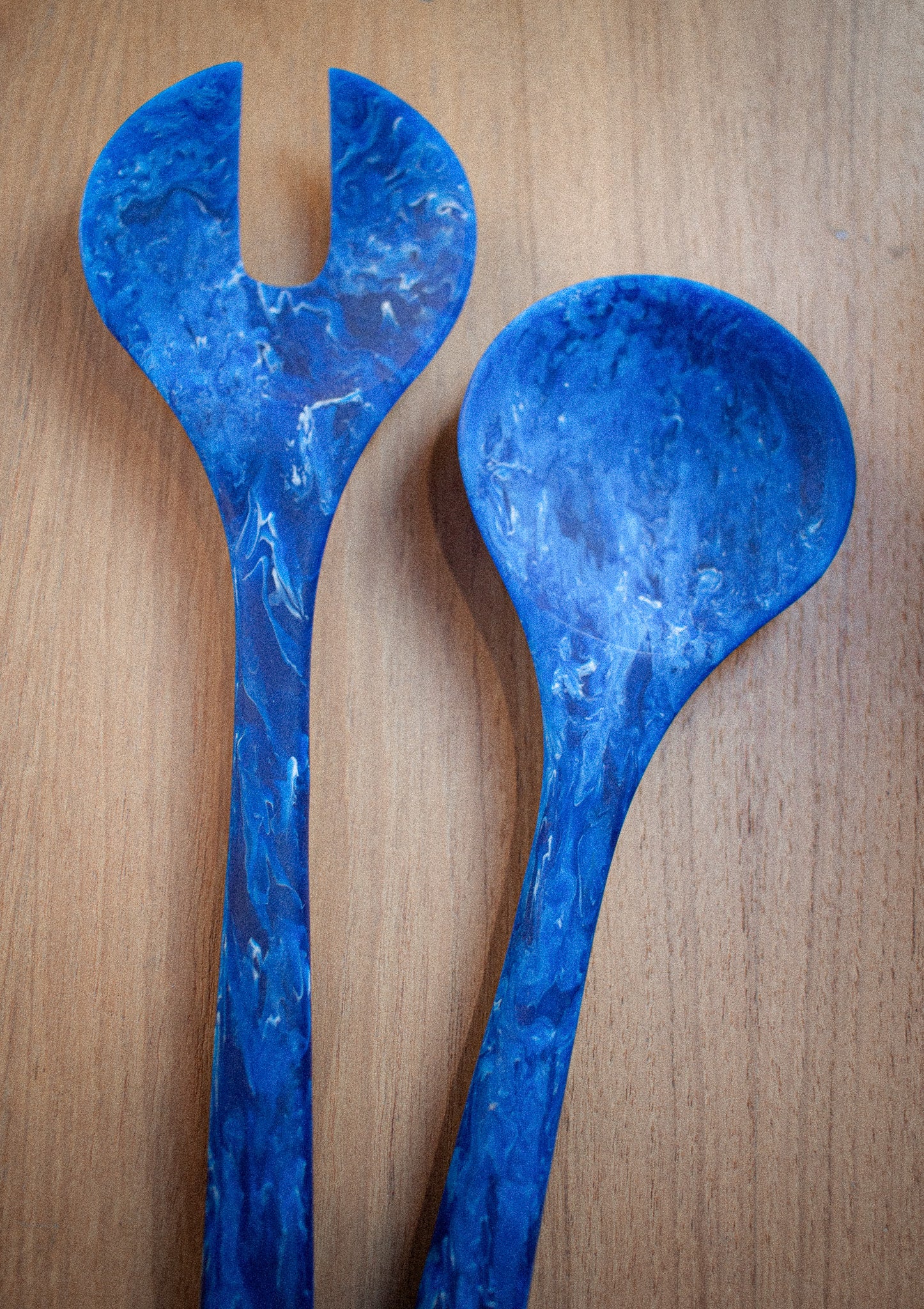 Blue Resin Serving Utensils (long set of 2)