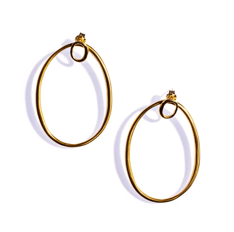 Kller DOUBLE ELLIPSE BRASS Earrings